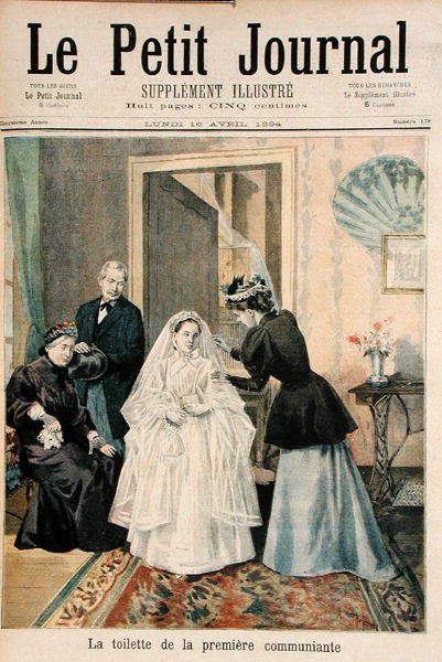 The First Communicant, illusztráció a Le Petit Journalból, 1894. április 16 alkotó: Oswaldo Tofani