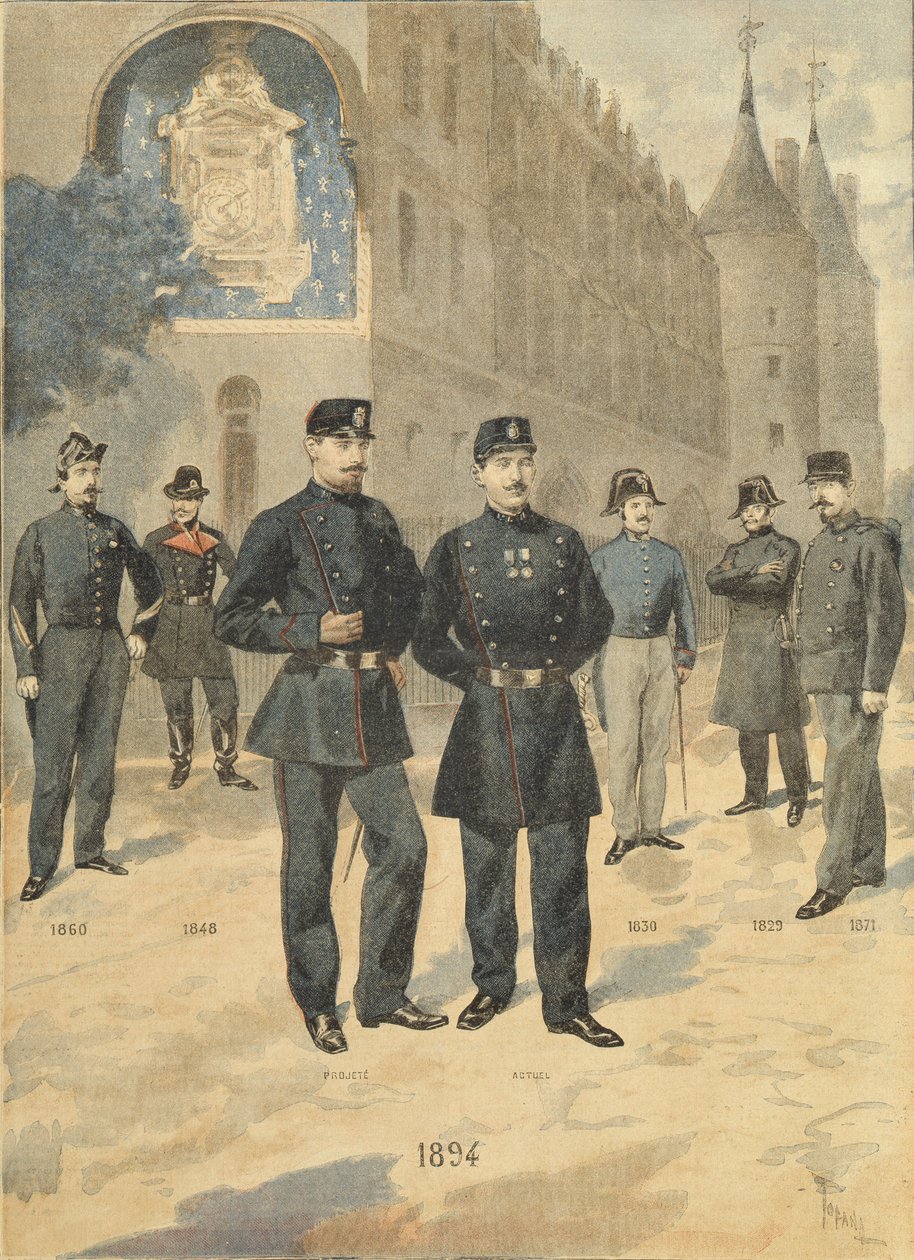 A béke őreinek új egyenruhája a Le Petit Journalból, 1894. október 8. alkotó: Oswaldo Tofani