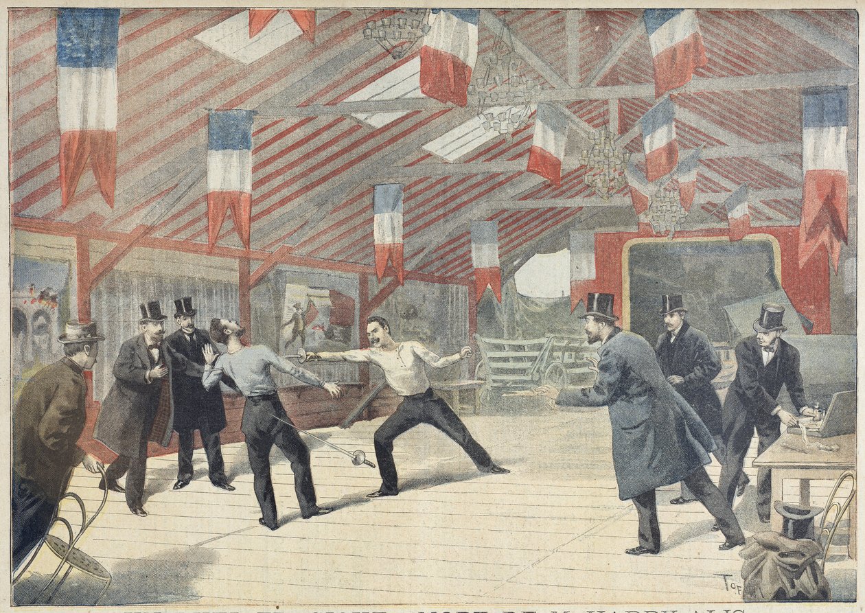 Tragikus párbaj: Monsieur Harry Alis halála, a „Le Petit Journal”-ból, 1895. március 17. alkotó: Oswaldo Tofani