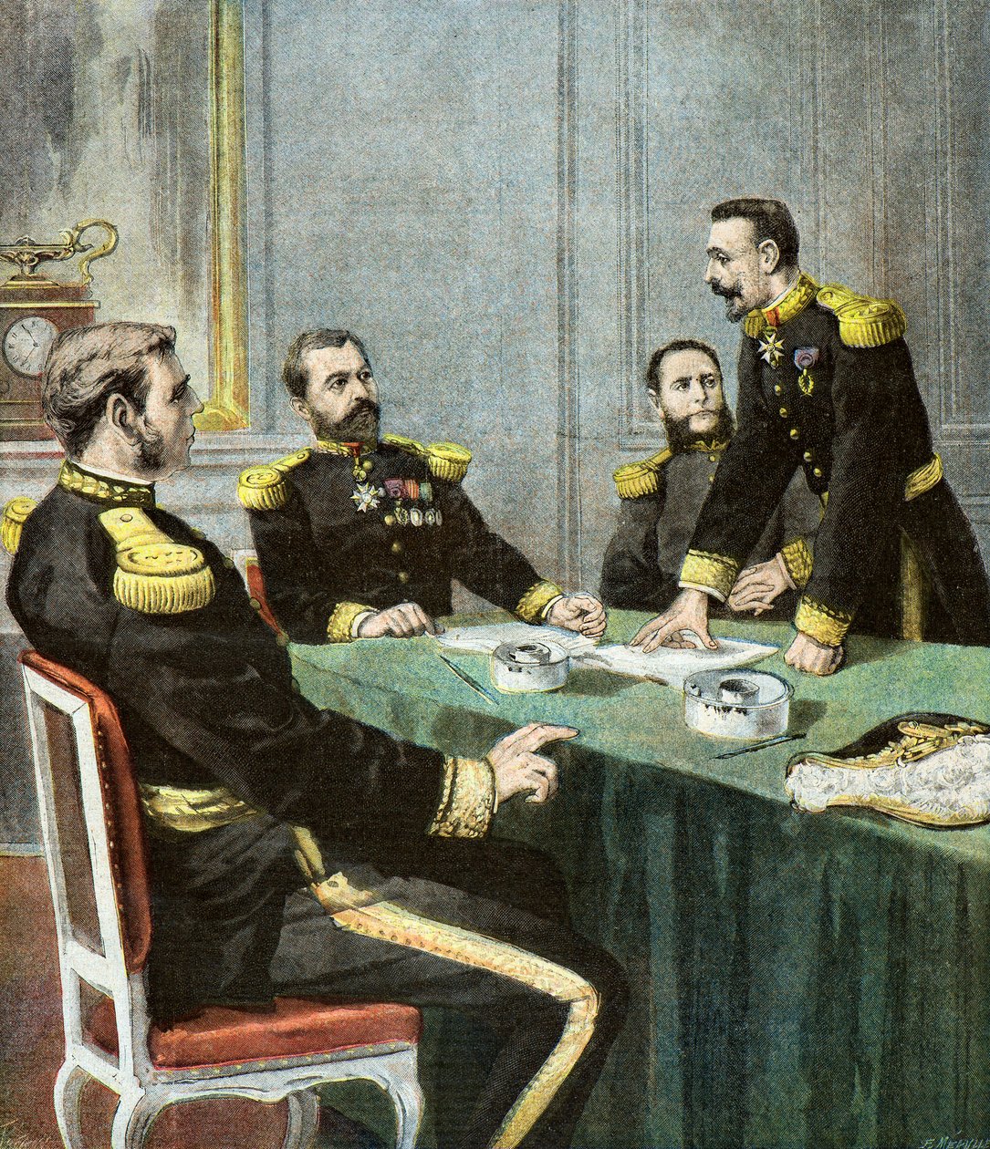 Gervais admirális a vizsgálóbizottság előtt alkotó: Oswaldo Tofani