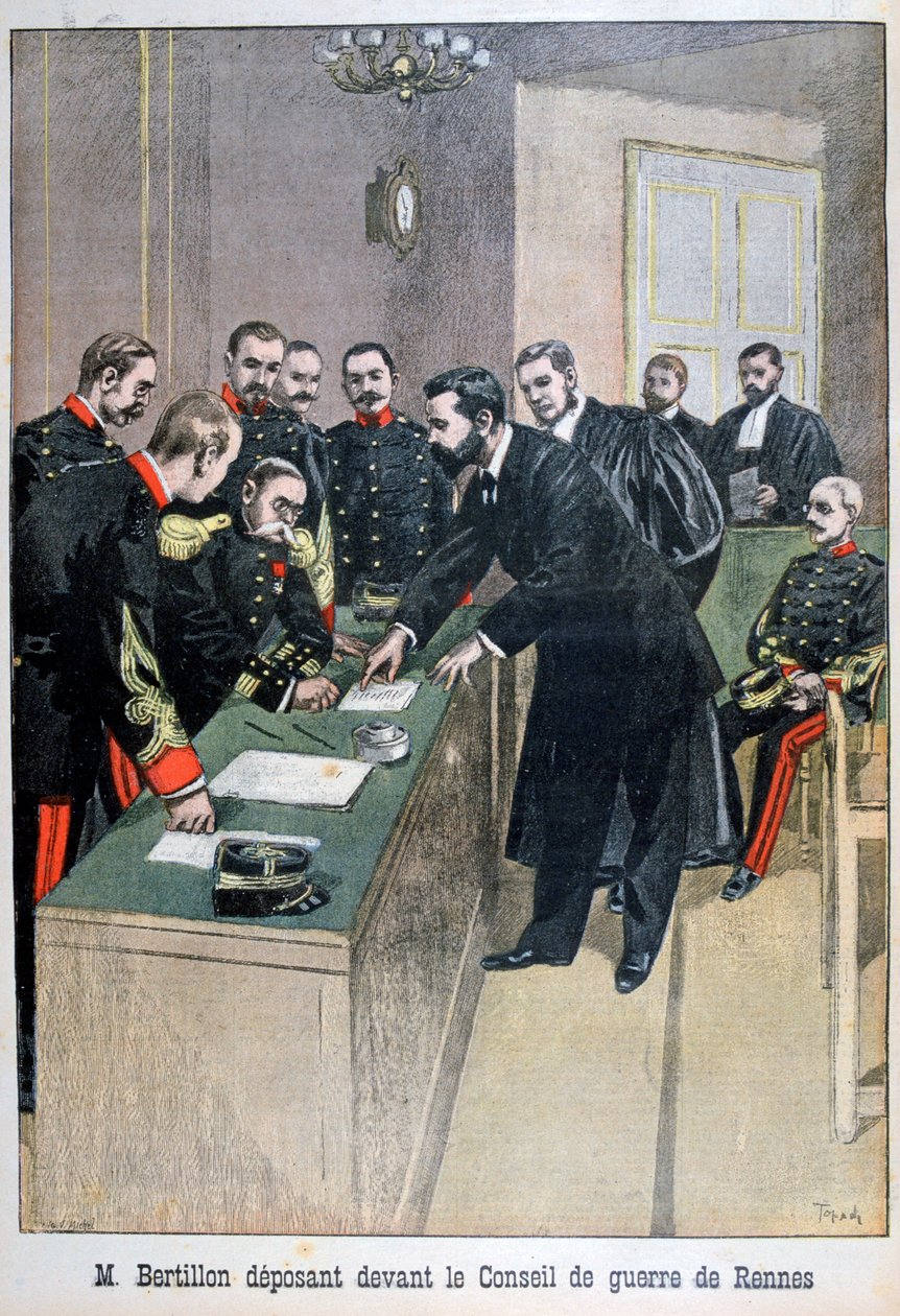 Alphonse Bertillon, francia rendészeti tiszt, 1899 alkotó: Oswaldo Tofani