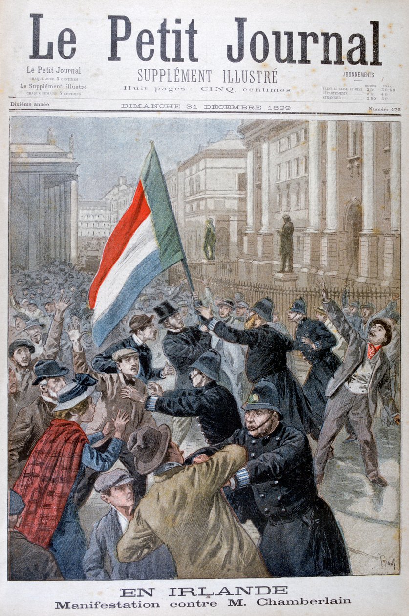 Tüntetés Joseph Chamberlain ellen, Írország, 1899 alkotó: Oswaldo Tofani