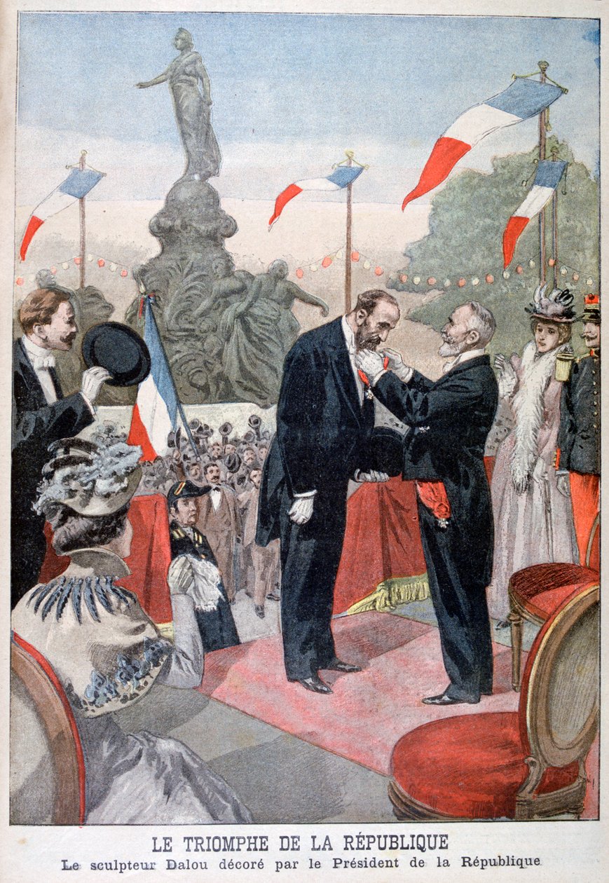 Jules Dalou-t Emile Loubet a Becsületlégió éremmel tünteti ki, 1899 alkotó: Oswaldo Tofani