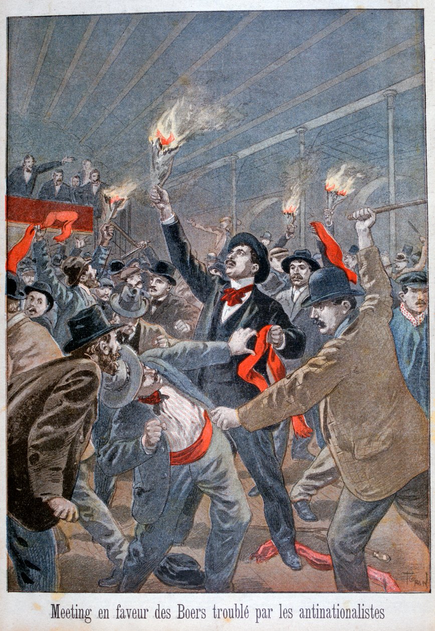 Találkozás a búrok javára, akiket az antinacionalisták zavartak, 1900 alkotó: Oswaldo Tofani