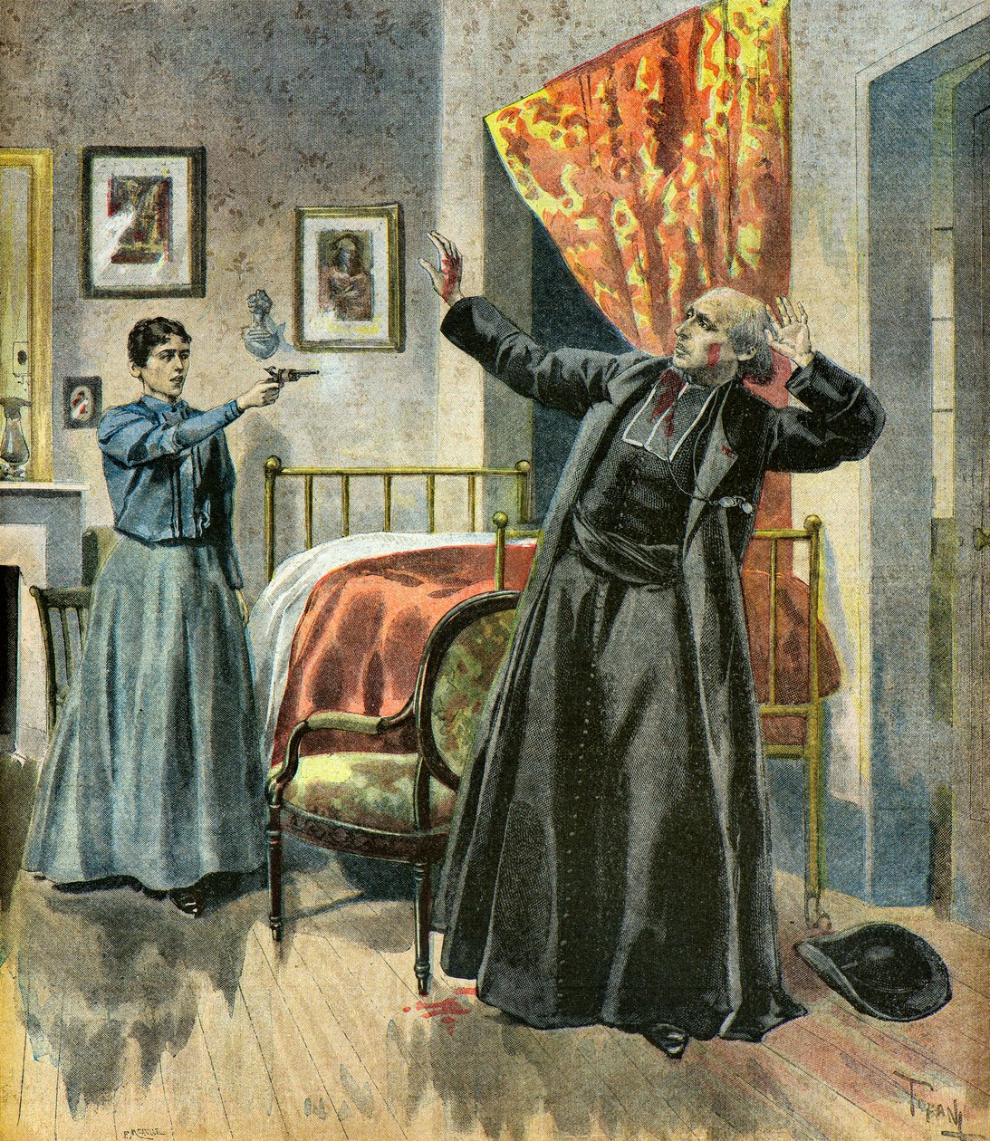 Paul De Broglie abbé meggyilkolása,1895 (Illusztráció) alkotó: Oswaldo Tofani