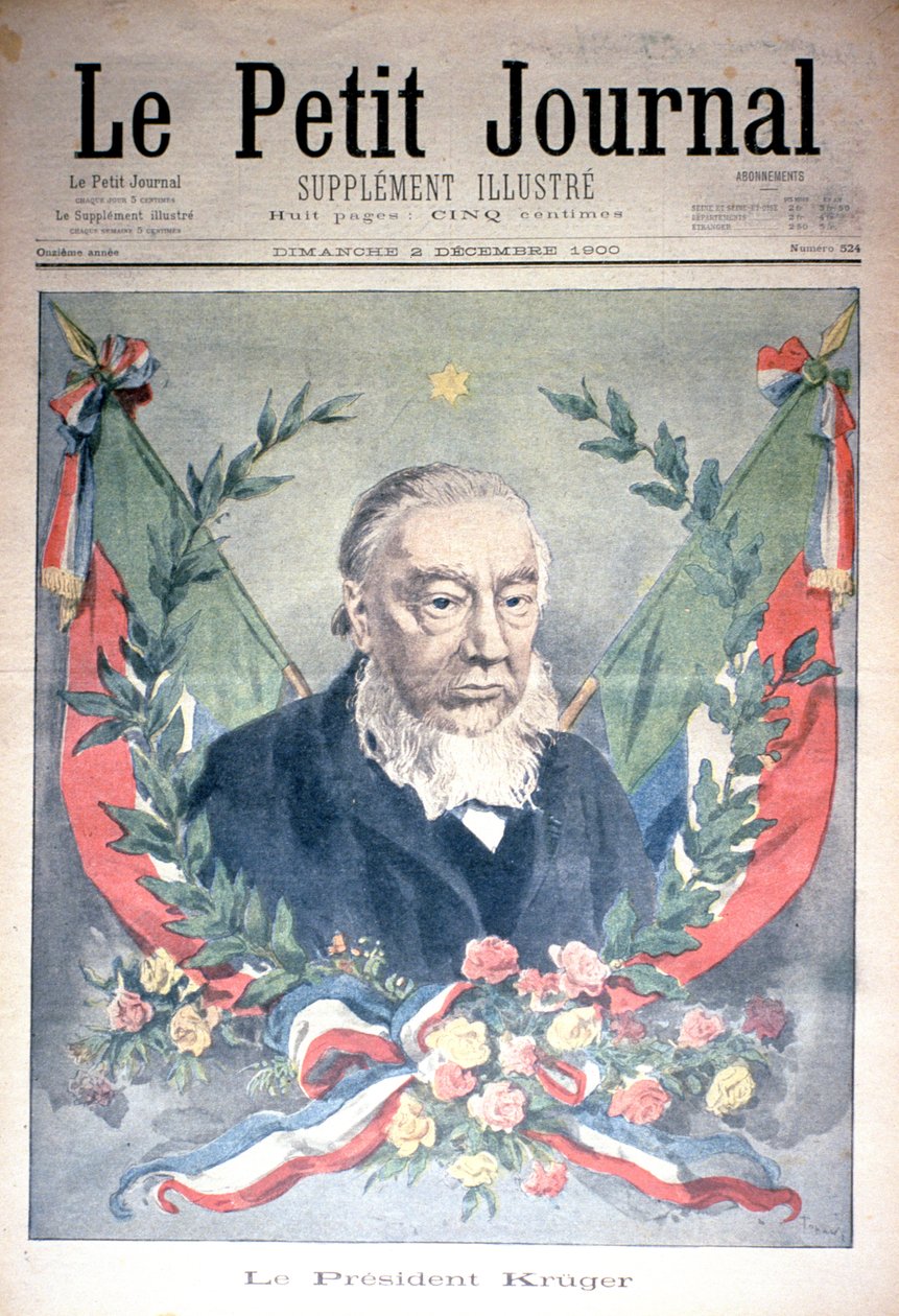 Kruger elnök, a „Le Petit Journal” borítólapja, 1900. december 2. (színes metszet) alkotó: Oswaldo Tofani