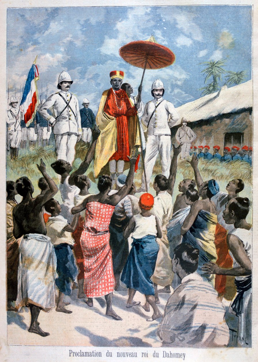 Dahomey új királyának kikiáltása, 1894 alkotó: Oswaldo Tofani