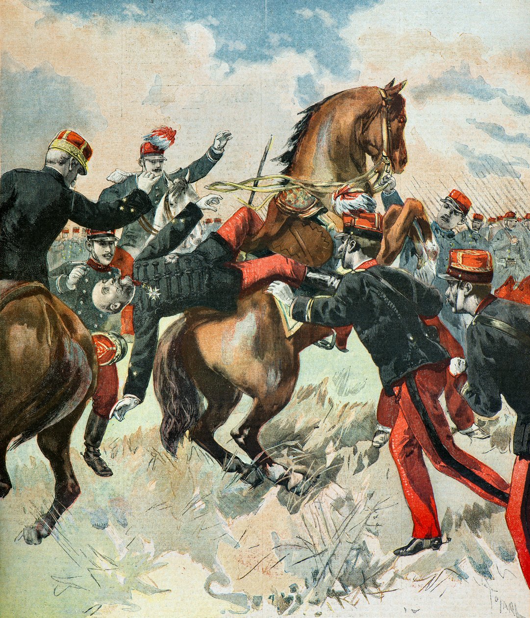 Theophile Ferron tábornok halála alkotó: Oswaldo Tofani