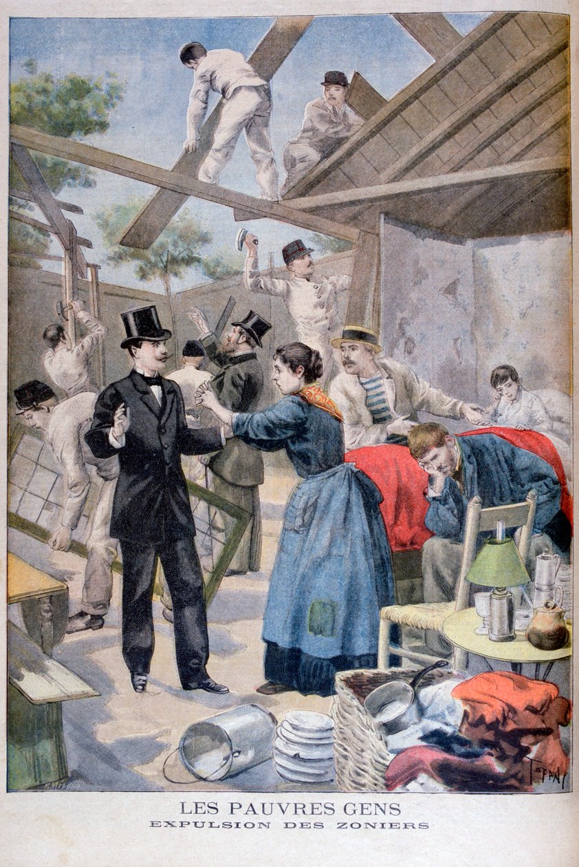 A szegények kiűzése a nyomornegyedből, 1895 alkotó: Oswaldo Tofani