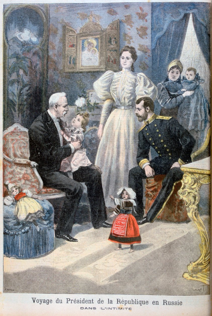 Miklós orosz cár és Felix Faure, a Francia Köztársaság elnöke, 1897 alkotó: Oswaldo Tofani