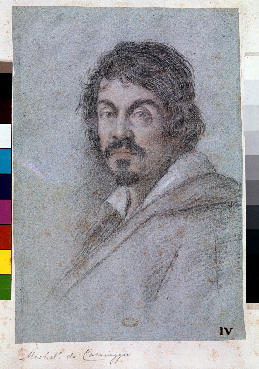 Michelangelo Merisi da Caravaggio portréja (pasztell, bristol táblán, 1621 körül) alkotó: Ottavio Mario Leoni