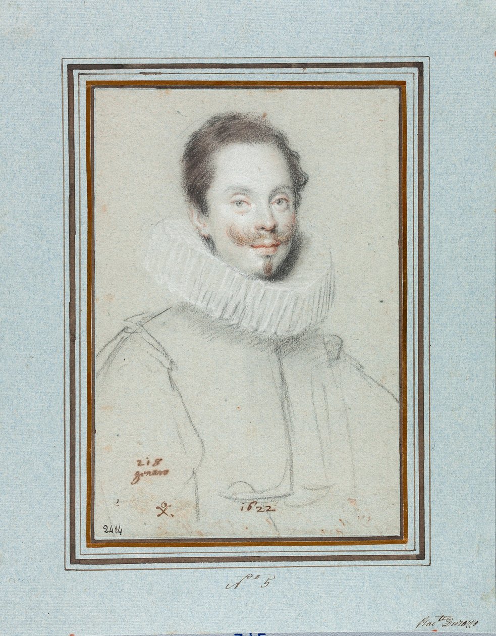 Paris Pinelli márki portréja (17. század) Ottavio Leoni (1578-1630) rajza 17. századi Genes, Musei di Strada Nuova, Fondo Disegni, inv 2414 alkotó: Ottavio Mario Leoni