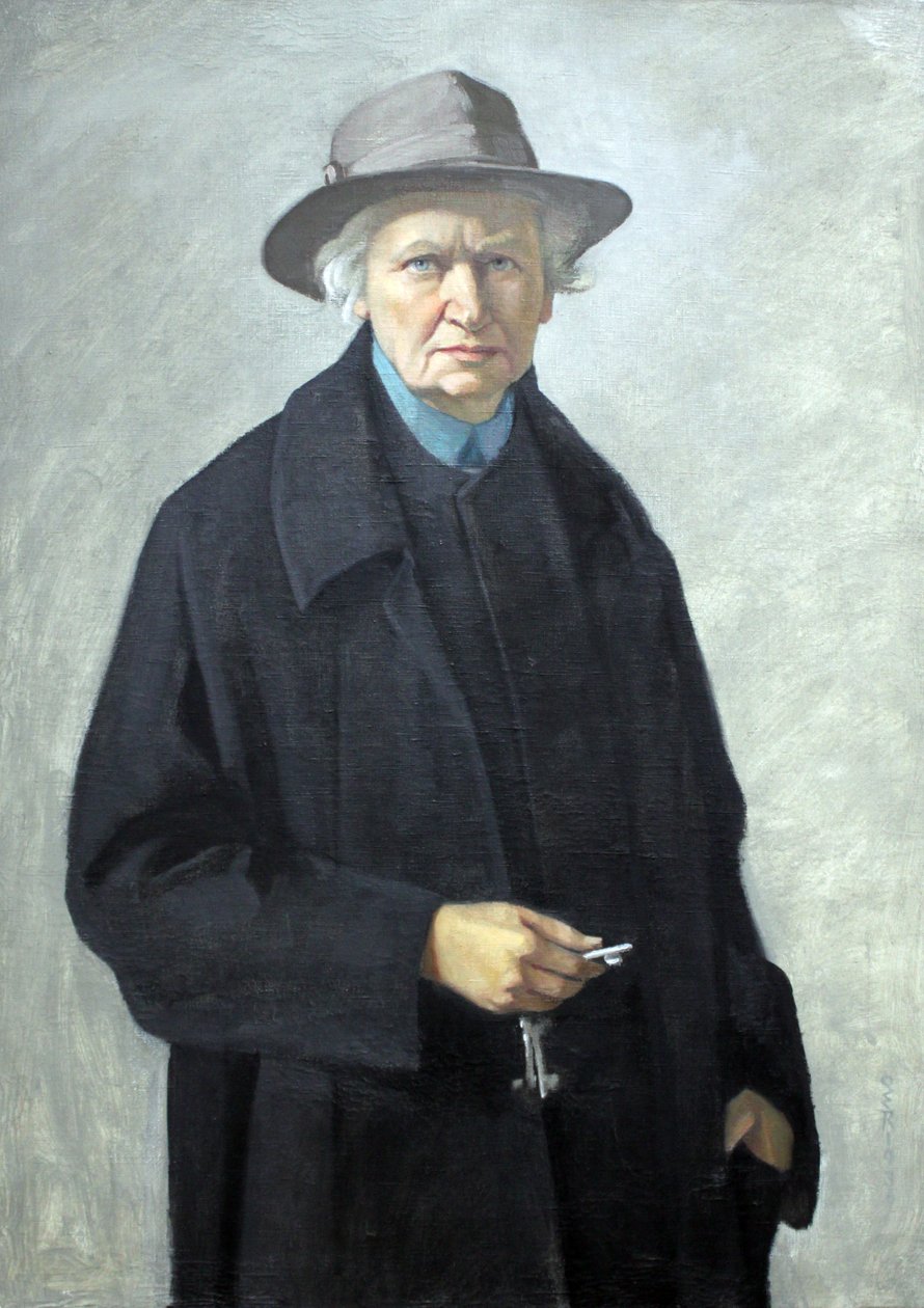 Önarckép kulcsokkal alkotó: Ottilie Roederstein