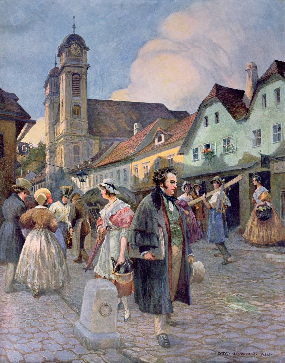 Franz Peter Schubert (1797-1828) Liechtenthalban, 1928 alkotó: Otto Robert Nowak