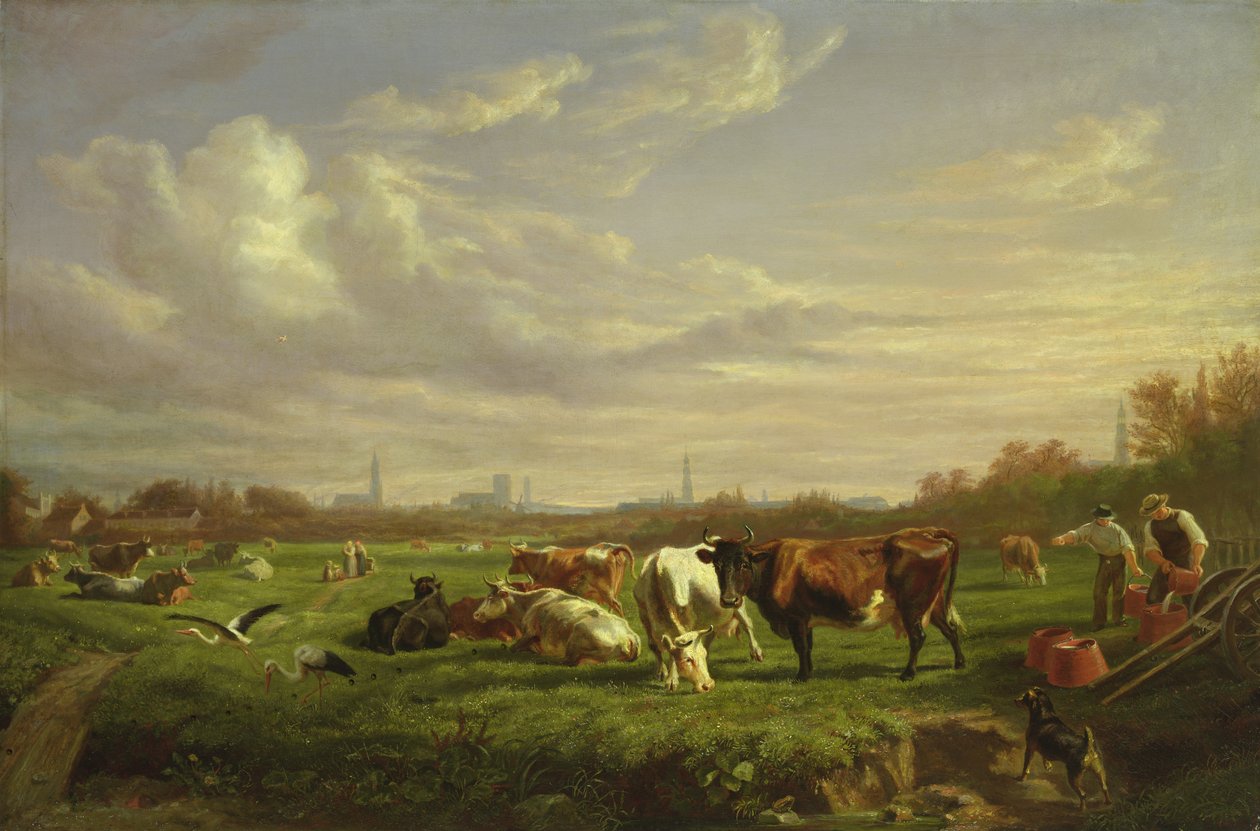 Rét Dammtor városával a háta mögött, 1856 alkotó: Otto Speckter