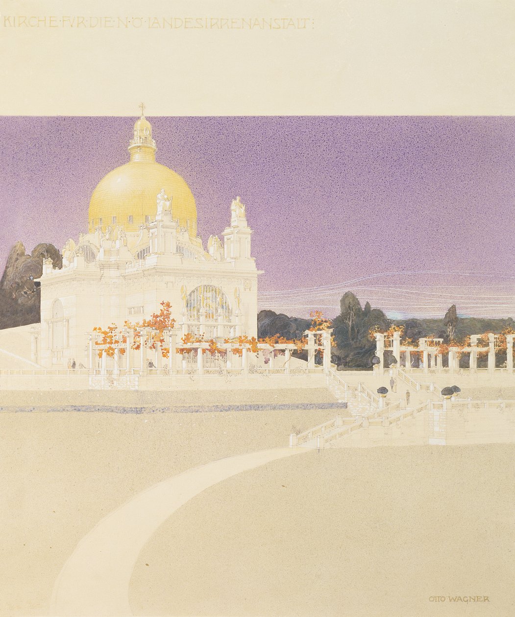 Szent Lipót, Steinhof menedékház (Kirche Am Steinhof), 1902-07 (lásd még: 77327) alkotó: Otto Wagner
