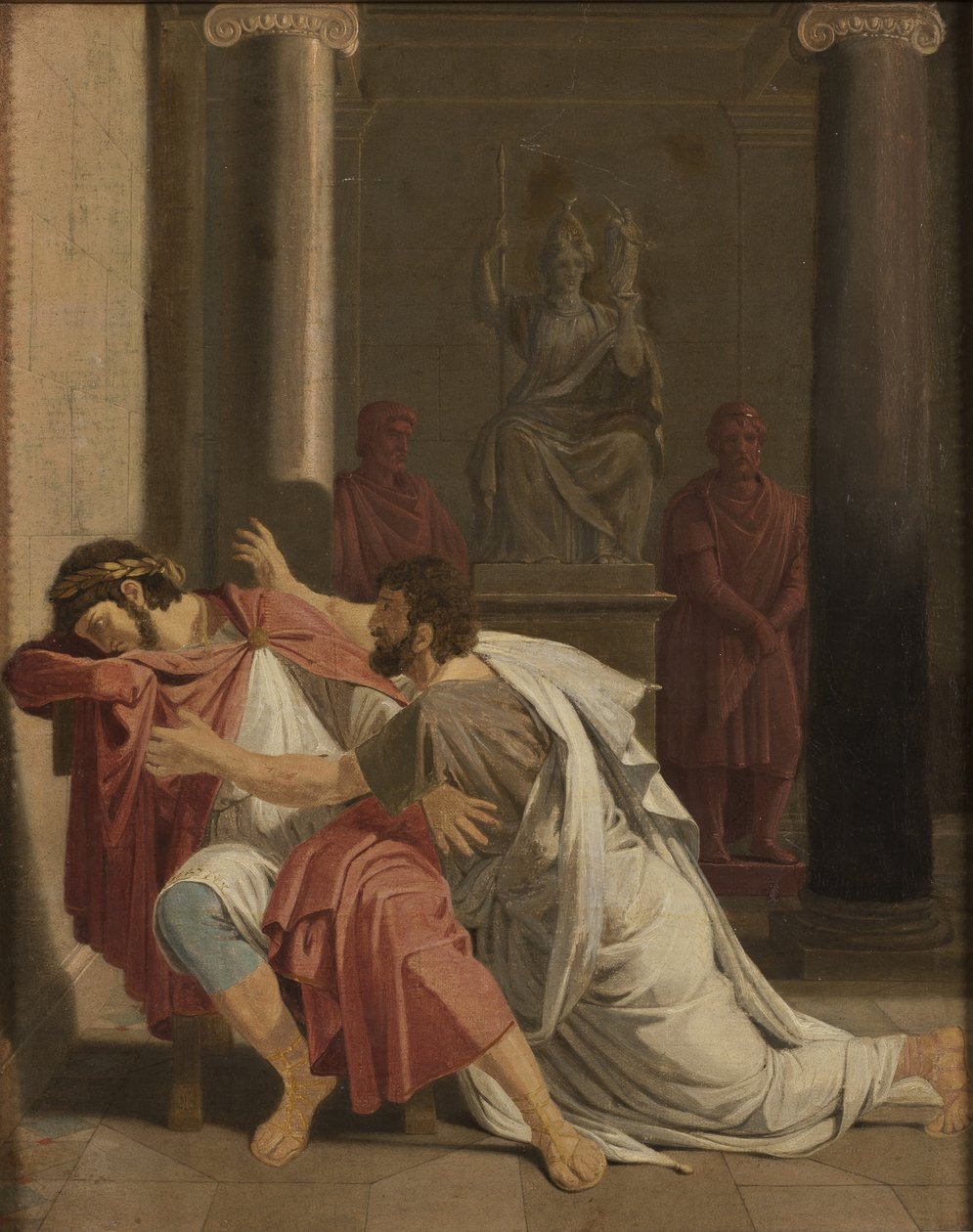 Burrhus, Neros tanító, leborul Ura előtt, 1816 alkotó: Otto Wallgren