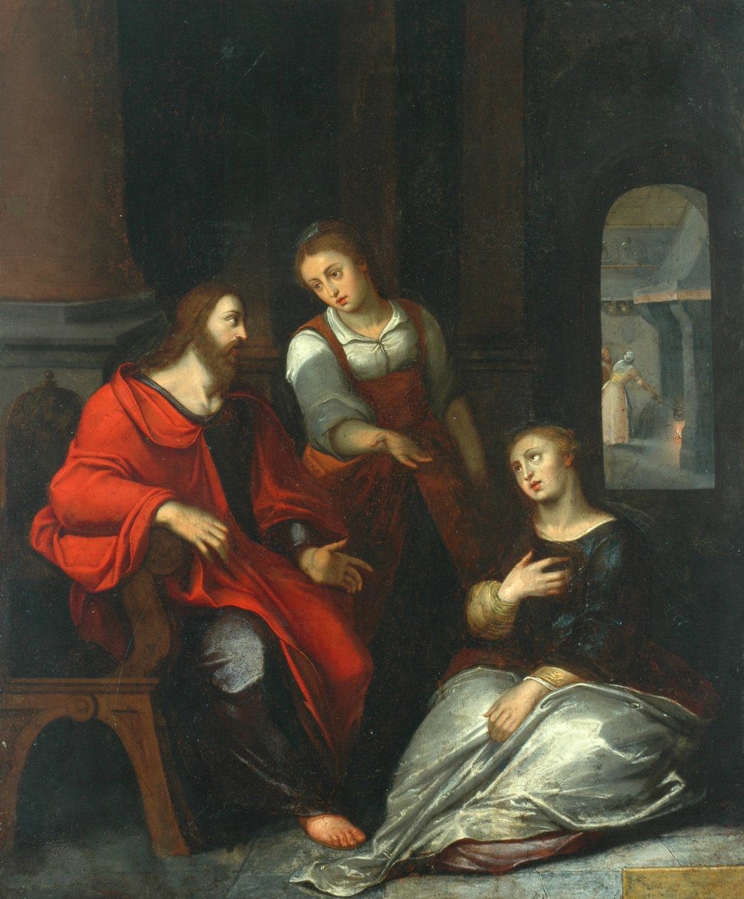 Krisztus Mária és Márta házában, 1556 alkotó: Otto van Veen