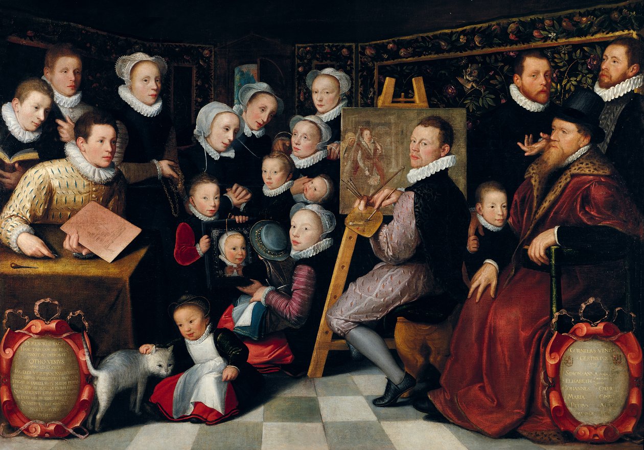 A művész festménye, családja körül, 1584 alkotó: Otto van Veen