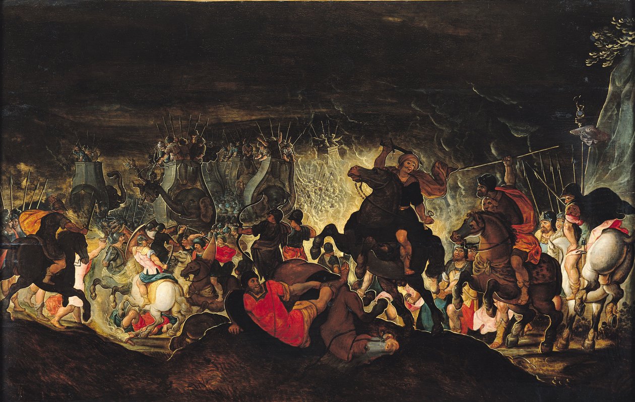 A zamai csata, ie 202, 1585-90 körül alkotó: Otto van Veen