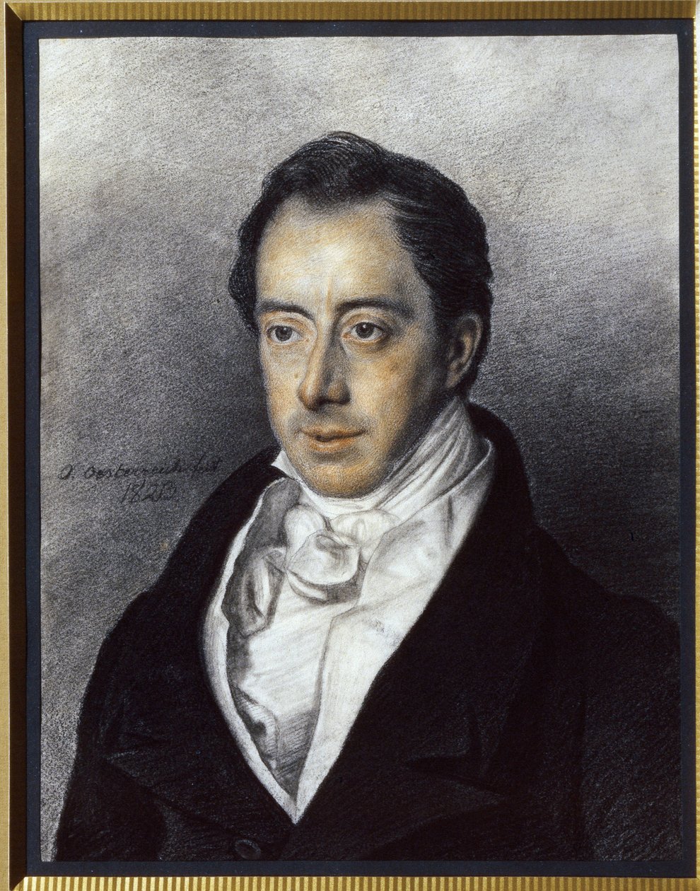 Nicolas Ivanovich Tourgueniev (1789-1871) portréja. (N. I. Turgenyev portréja). Oeuvre de Otto (Yermolay) Oesterreich (1790-1871), pasztell, karton alkotó: Otto  Oesterreich