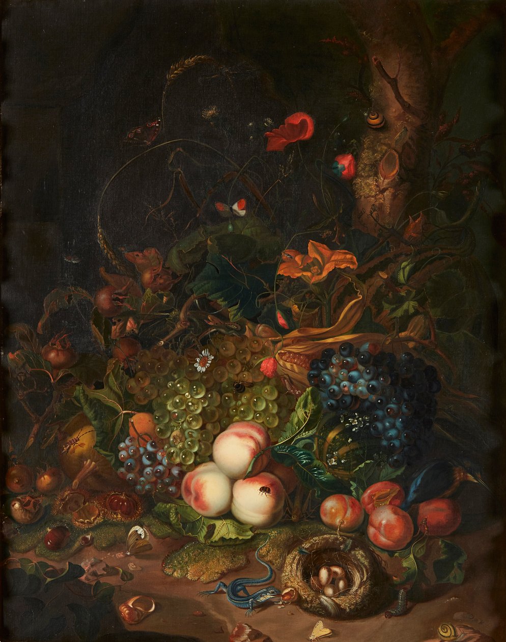 Gyümölcs- és virágcsendélet (olaj, vászon) alkotó: Otto (after) Marseus van Schrieck