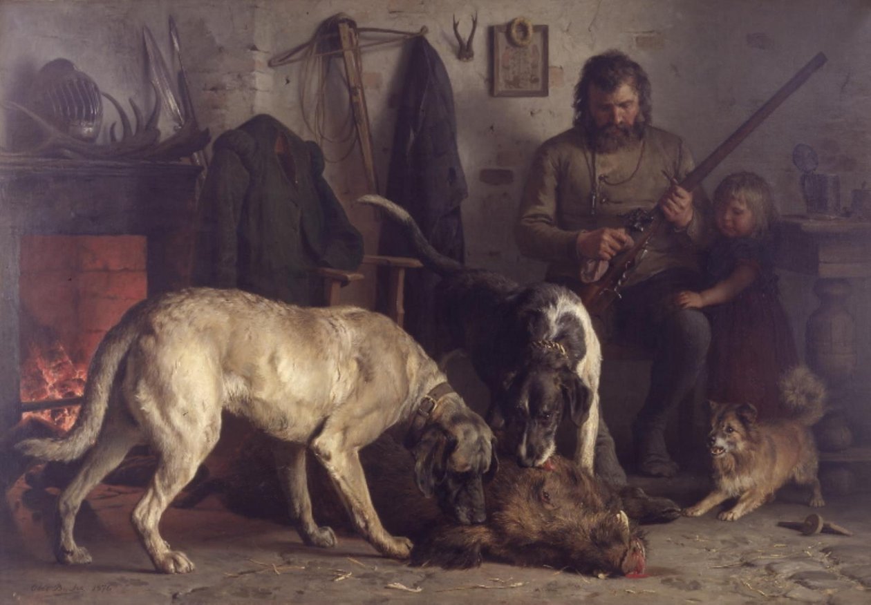 A Vaddisznóvadászat után alkotó: Otto Bache