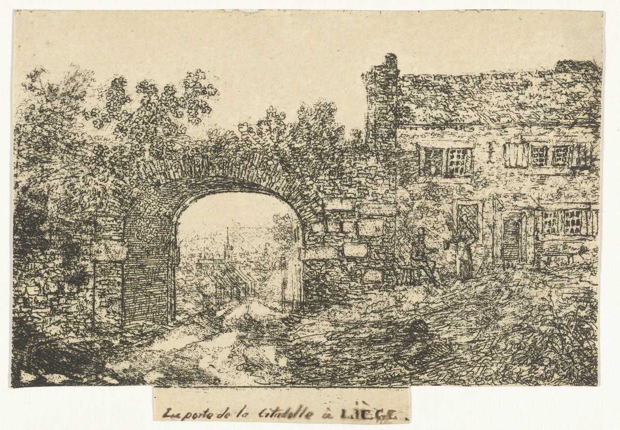 Citadelpoort te Luik A Liège-i Citadella kapuja (cím a tárgyon) alkotó: Otto Baron Howen