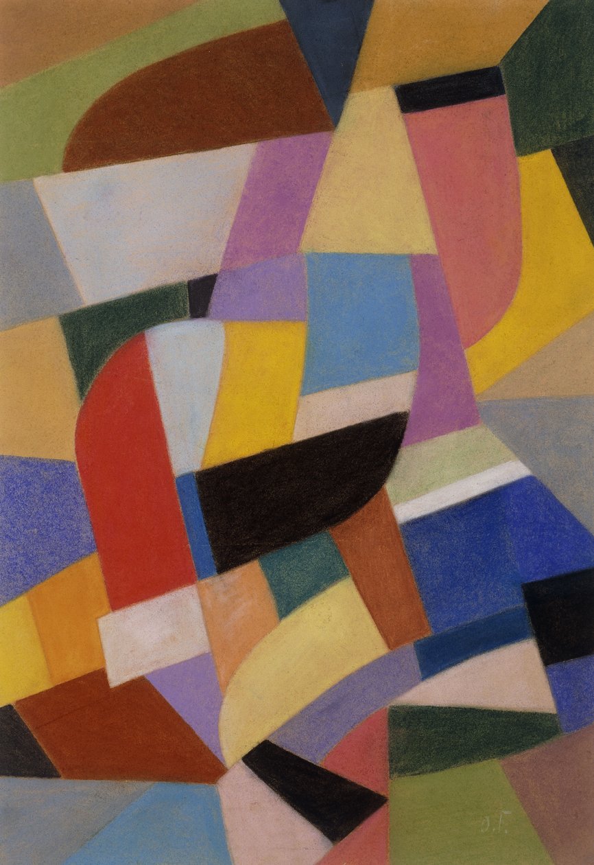 Fogalmazás; Kompozíció, 1935-1937 körül (pasztell papíron) alkotó: Otto Freundlich