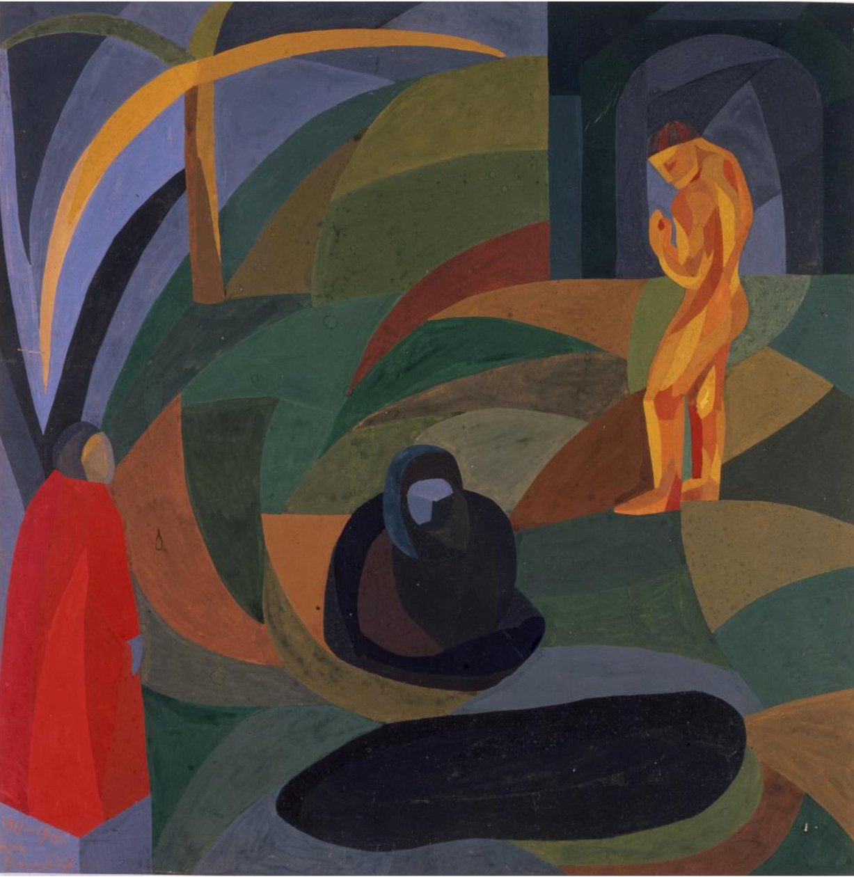 Háromfigurás kompozíció, 1911-1941. alkotó: Otto Freundlich