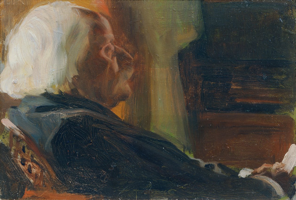 Karl Goldmark zeneszerző portréja 1830-1915, 1905. alkotó: Otto Friedrich