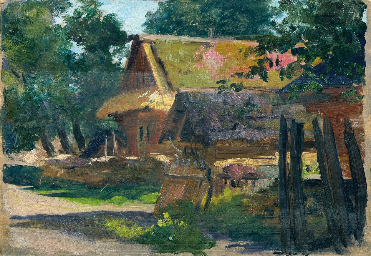 Két nádfedeles házikó alkotó: Otto Friedrich