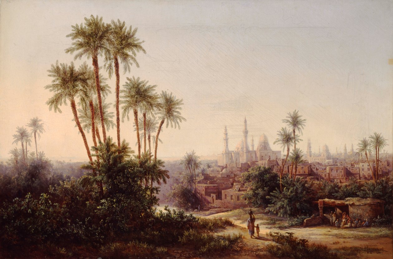 Kairó látképe, 1867. alkotó: Otto Georgi