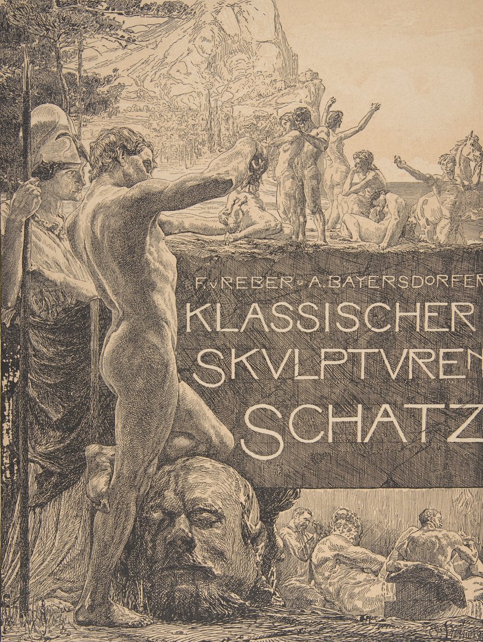 A „Klassischer Skulpturenschatz” borítóterve, 19. század vége, 19. század vége. alkotó: Otto Greiner