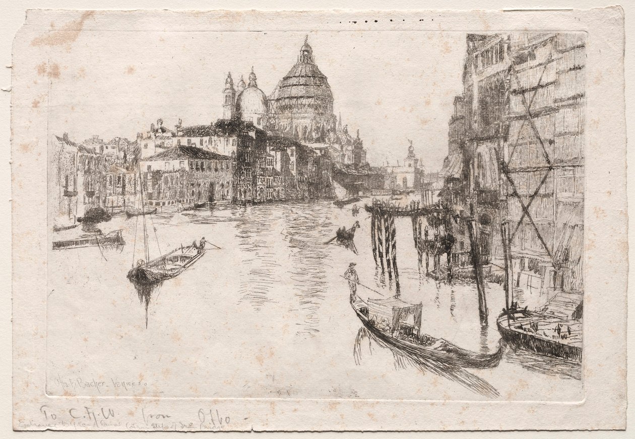 A Grand Canal bejárata, 1880. alkotó: Otto H. Bacher