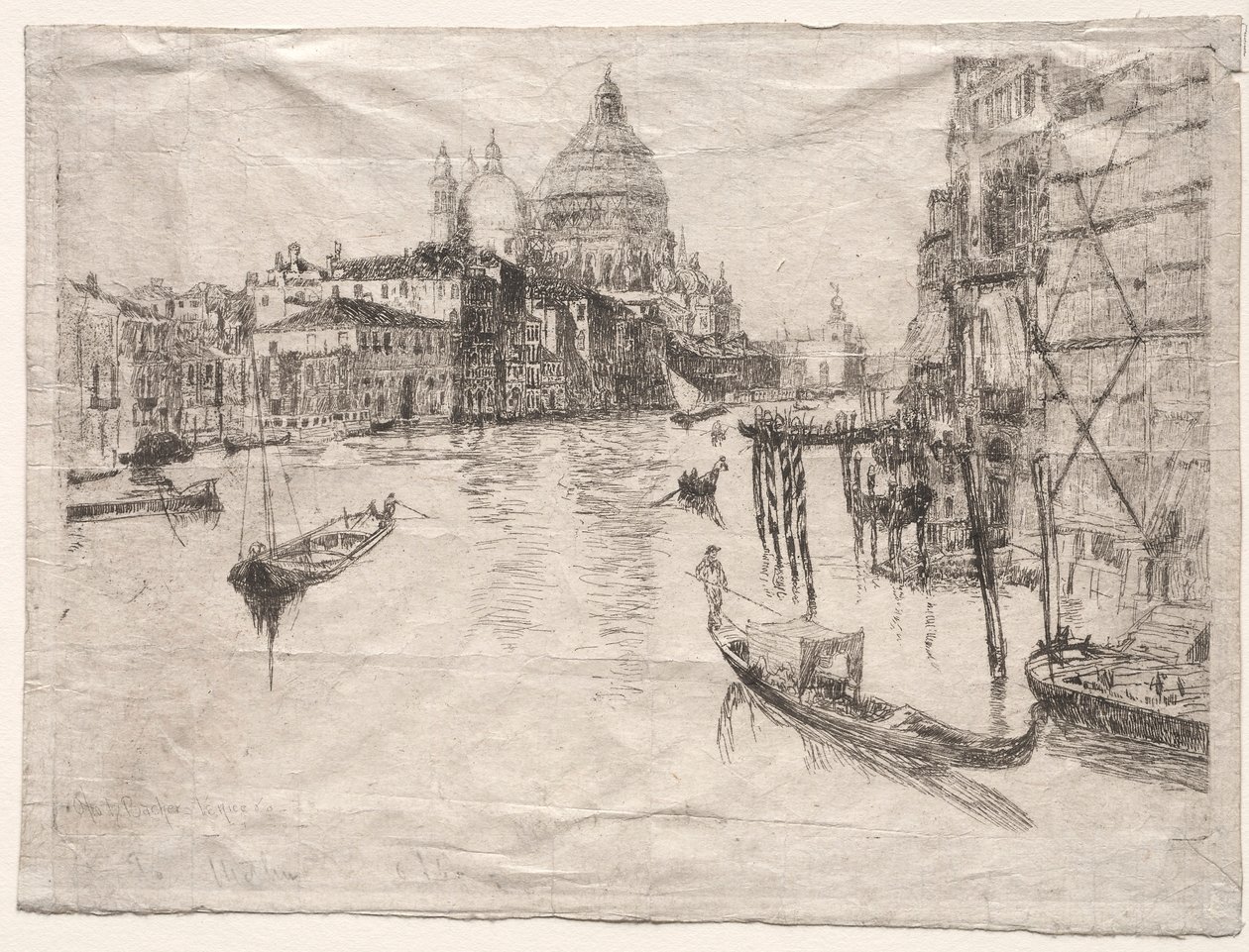 Bejárat a Grand Canal, Velence alkotó: Otto H. Bacher