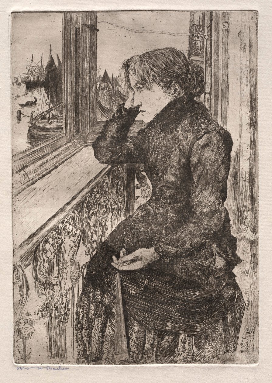 Velencei rézkarcok: Gyönyörű kilátás, 1882. alkotó: Otto H. Bacher