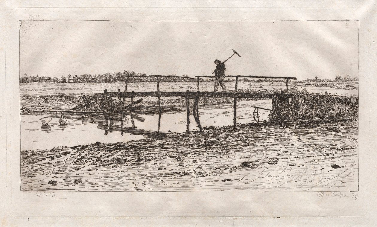 Footbridge, Worth, 1879. alkotó: Otto H. Bacher