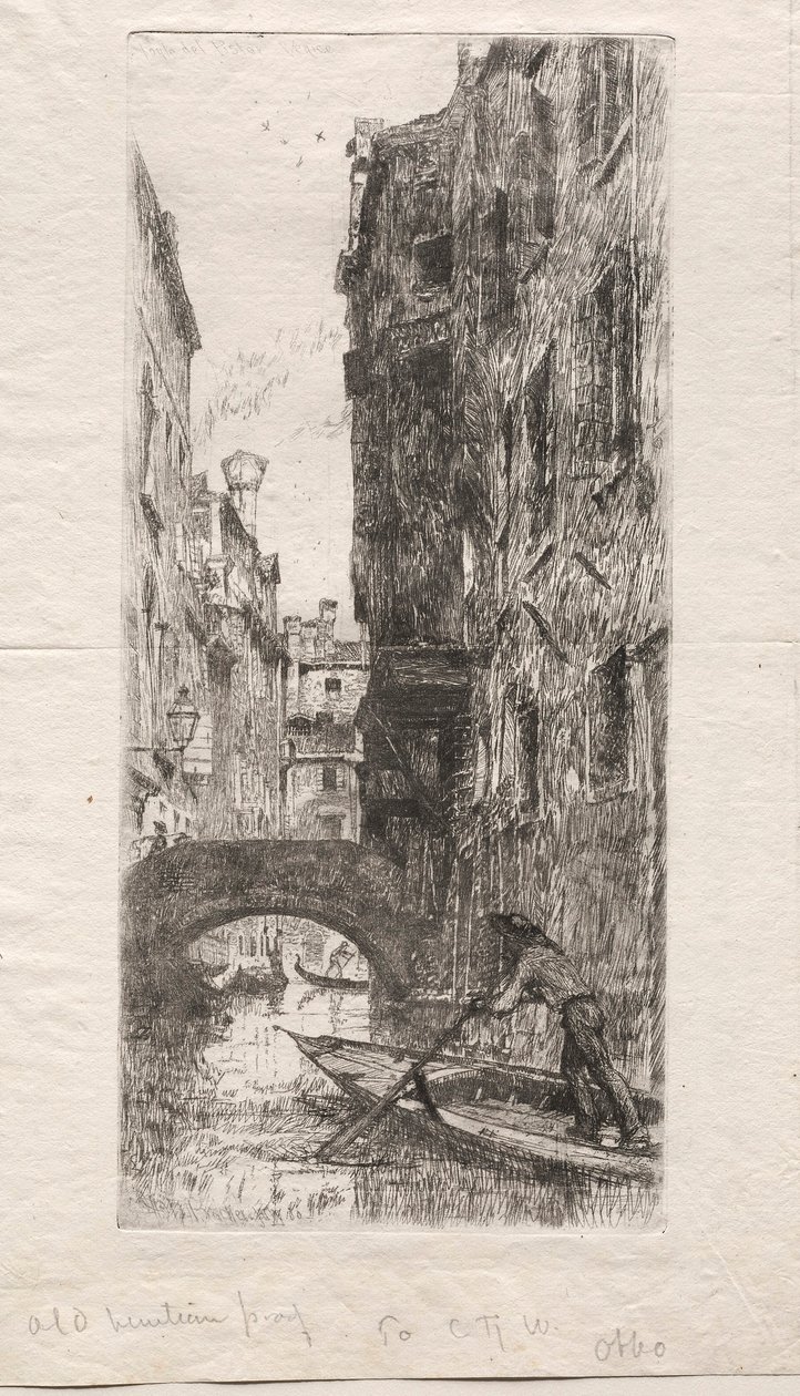 Ponte del Pistor, Velence, 1880. alkotó: Otto H. Bacher