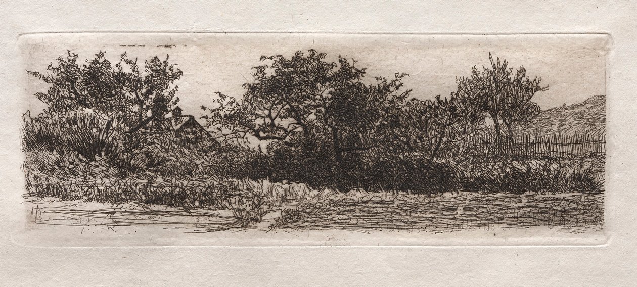 Tetők és fák, 1879. alkotó: Otto H. Bacher