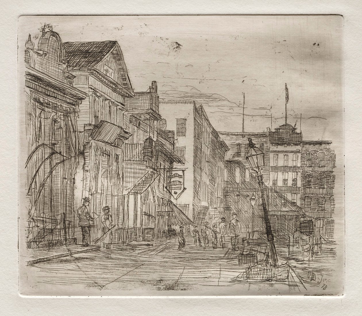 Southwest Corner, Public Square, Cleveland, 1878. alkotó: Otto H. Bacher