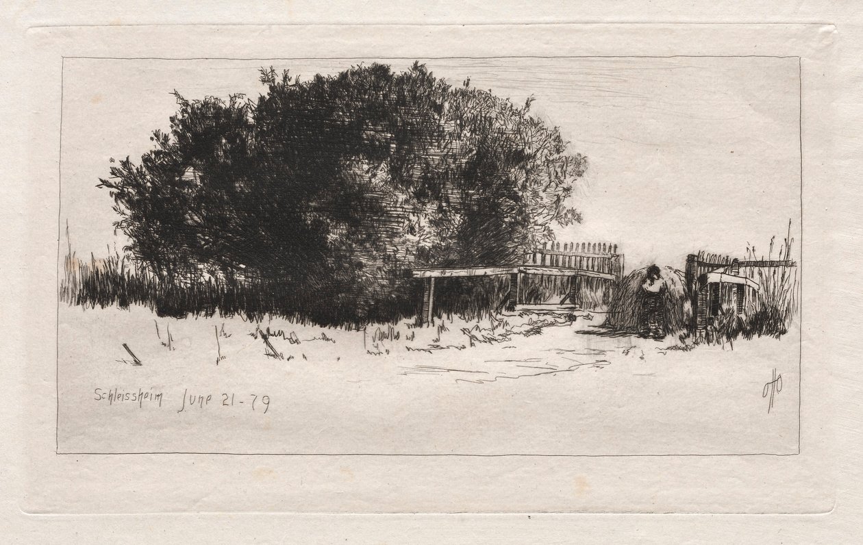 A kapu, Schleissheim, 1879. alkotó: Otto H. Bacher