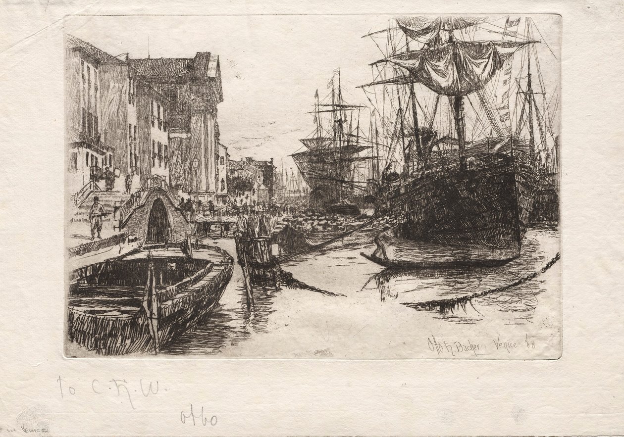 Kilátás Velencében, 1880. alkotó: Otto H. Bacher