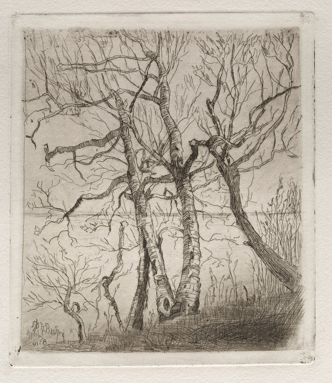 Woods by the Lake alkotó: Otto H. Bacher