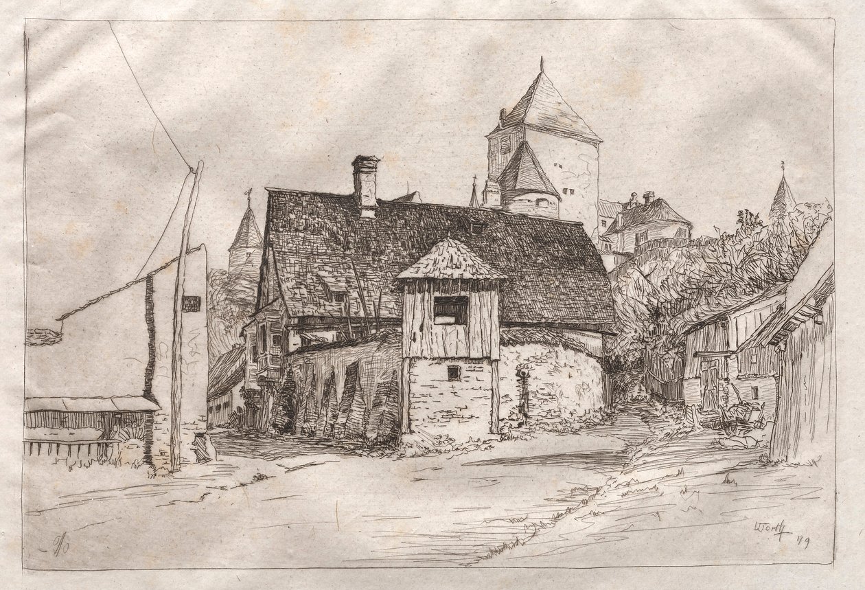 Worth: A Lane, 1879. alkotó: Otto H. Bacher