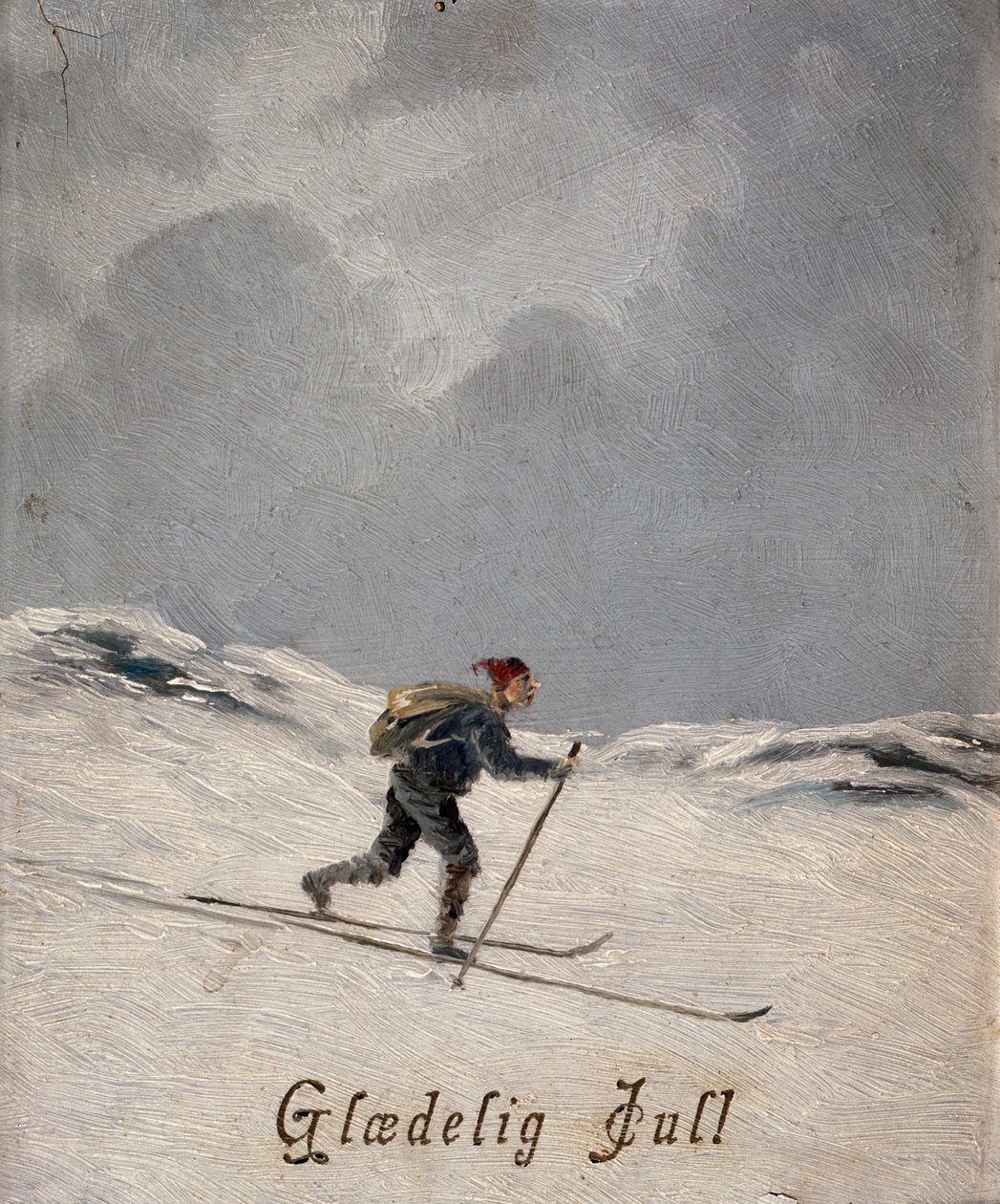 Skier (Boldog karácsonyt), 1880 körül alkotó: Otto Henning