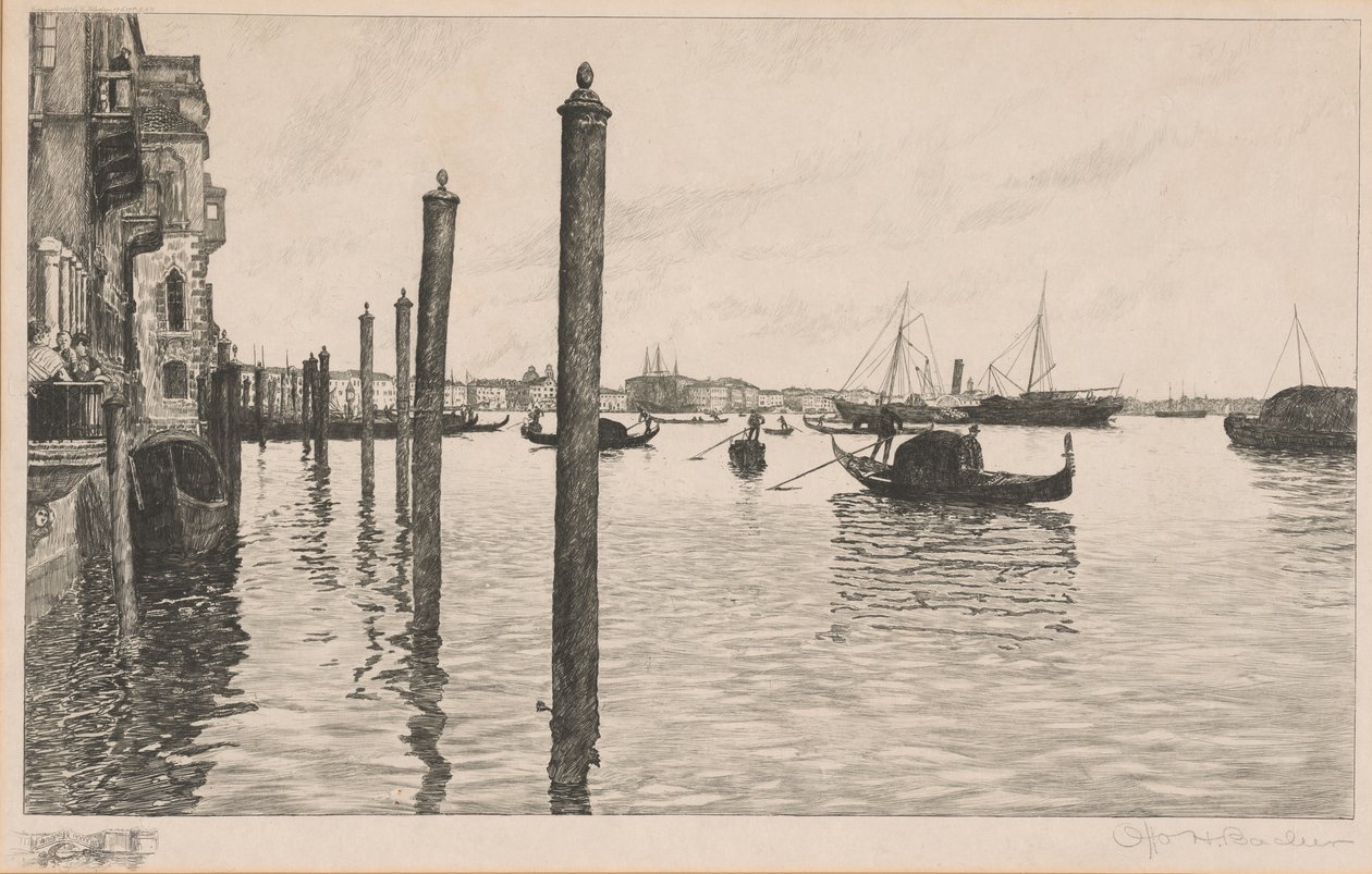 Canal Grande, Velence alkotó: Otto Henry Bacher