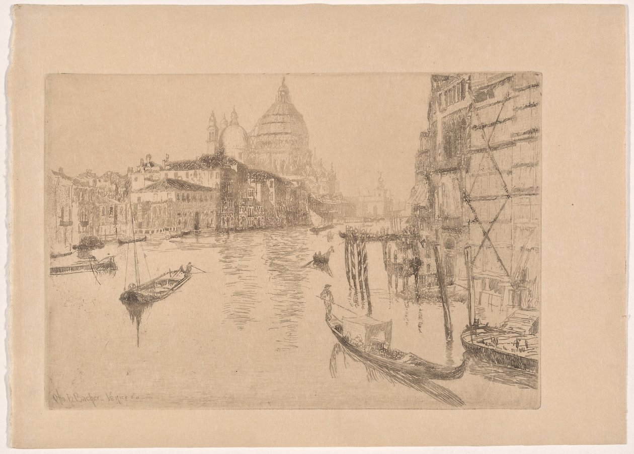 A Canal Grande bejárata alkotó: Otto Henry Bacher