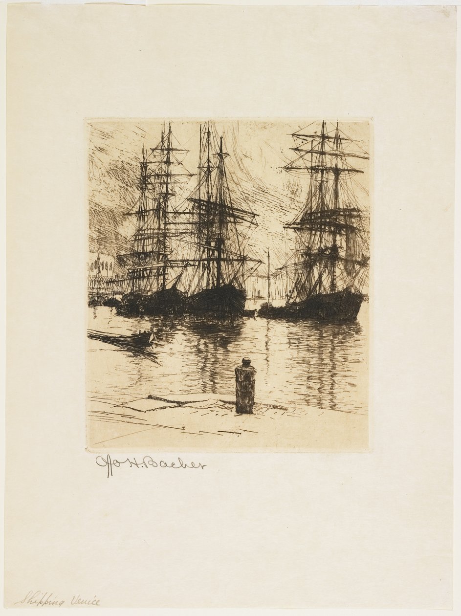 Hajózás, Velence, 1879-1880 alkotó: Otto Henry Bacher