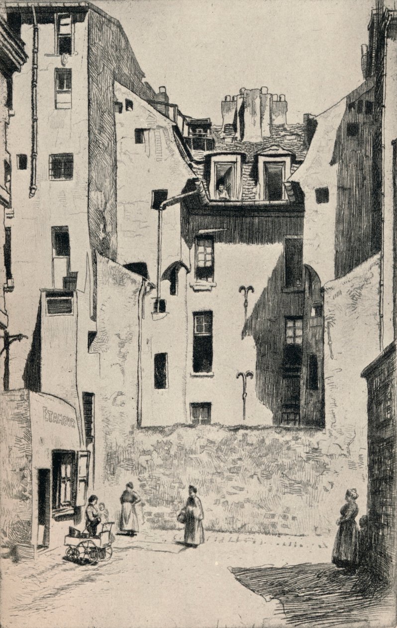 „Impasse du Boeuf”, 1915 alkotó: Otto J Schneider